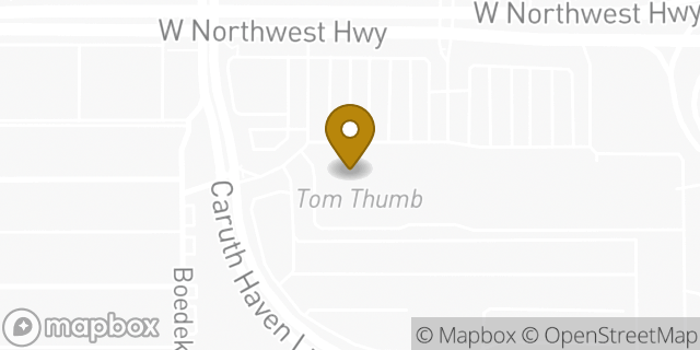 Map showing the location of Tom Thumb in Dallas, TX