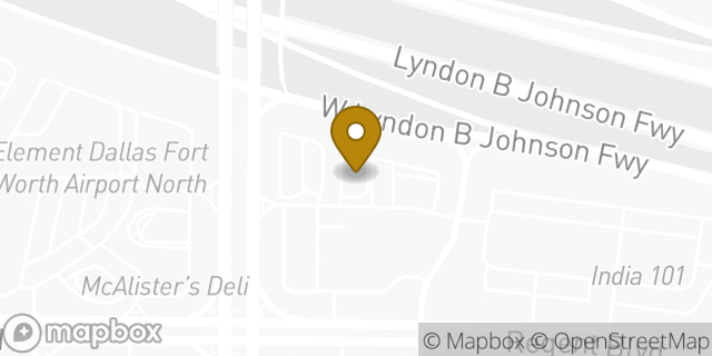 Map showing the location of Starbucks in Irving, TX 75063