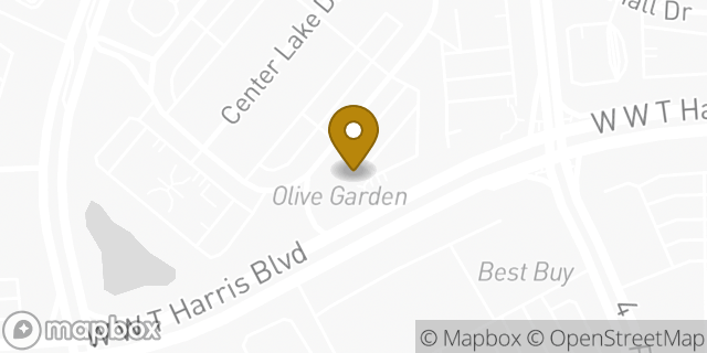 Map showing the location of Olive Garden in Charlotte, NC 28216