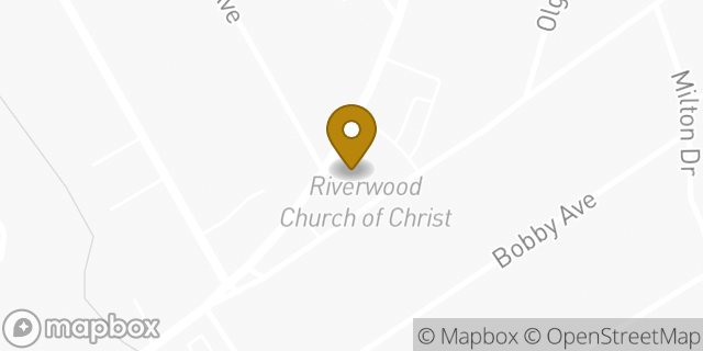 Map showing the location of Riverwood Church of Christ in Nashville, TN 37216