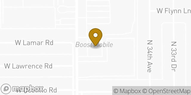 Map showing the location of AutoZone in Phoenix, AZ 85017