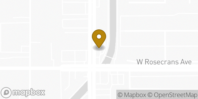 Map showing the location of Starbucks in Gardena, CA 90249