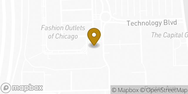 Map showing the location of Levi’s Outlet Store in Rosemont, IL 60018