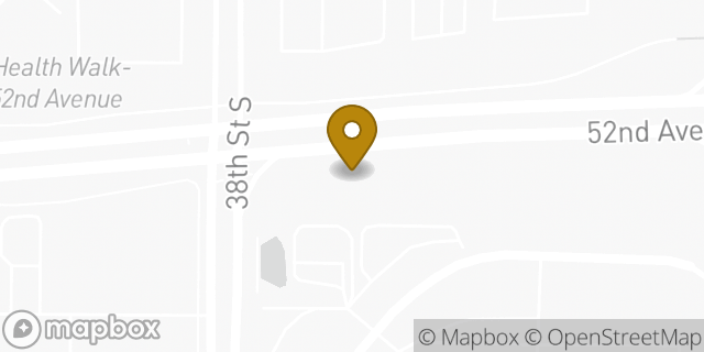 Map showing the location of Starbucks in Fargo, ND 58104