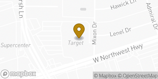 Map showing the location of ATM Target in Dallas, TX 75220