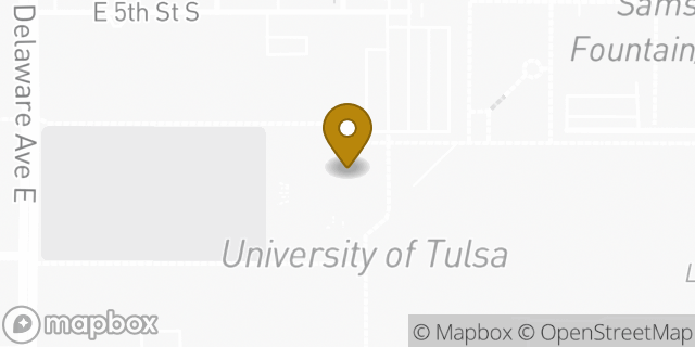Map showing the location of Starbucks in Tulsa, OK 74104