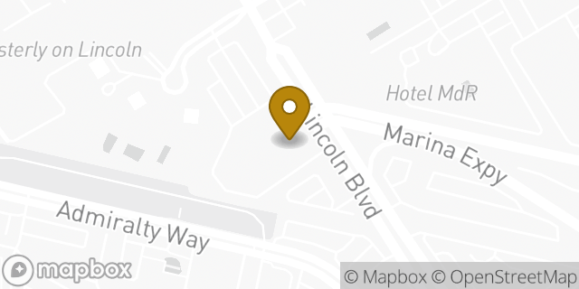 Map showing the location of Starbucks in Marina del Rey, CA 90292