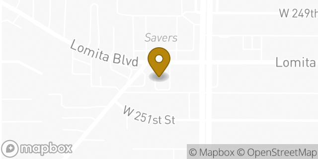 Map showing the location of McDonald's in Lomita, CA 90717