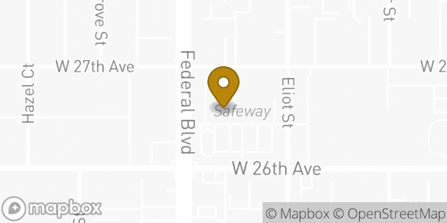 Map showing the location of Safeway in Denver, CO 80211