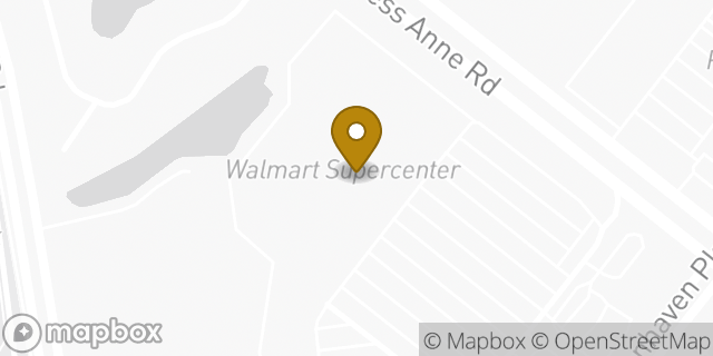 Map showing the location of Walmart in Virginia Beach, VA 23456