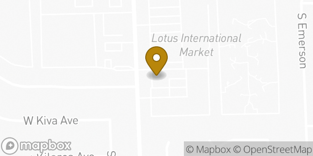 Map showing the location of Dunkin' in Mesa, AZ 85210