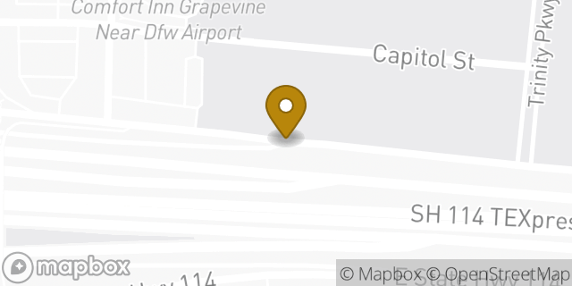 Map showing the location of FedEx Office Print & Ship Center in Grapevine, TX 76051