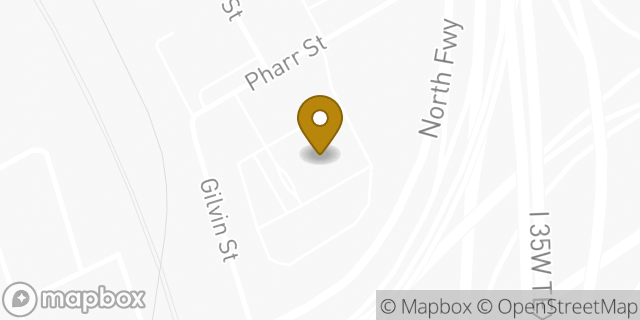Map showing the location of Penske Truck Rental in Fort Worth, TX 76102