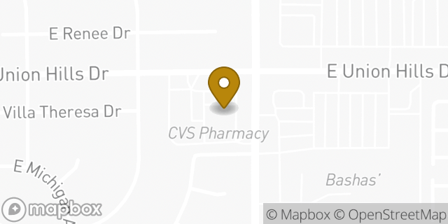 Map showing the location of CVS Pharmacy in Phoenix, AZ 85022