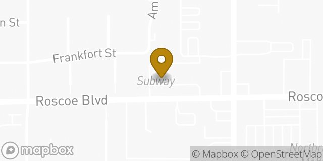 Map showing the location of Subway in Northridge, CA 91324