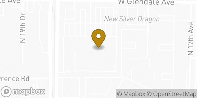 Map showing the location of Starbucks in Phoenix, AZ 85021