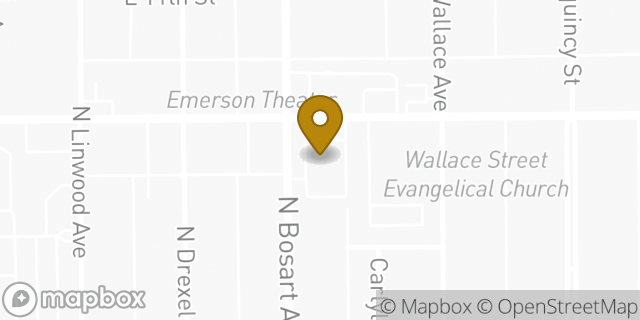 Map showing the location of McDonald's in Indianapolis, IN 46201