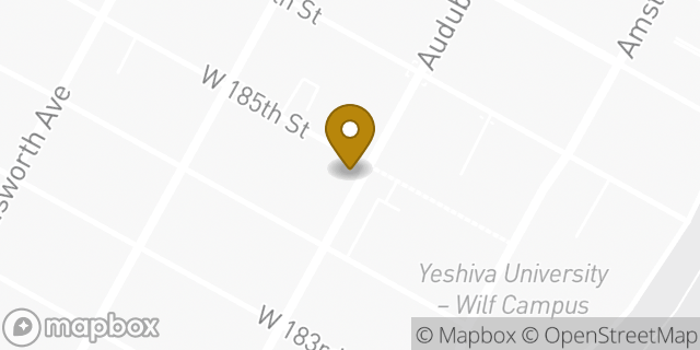 Map showing the location of Dunkin' in New York, NY 10033