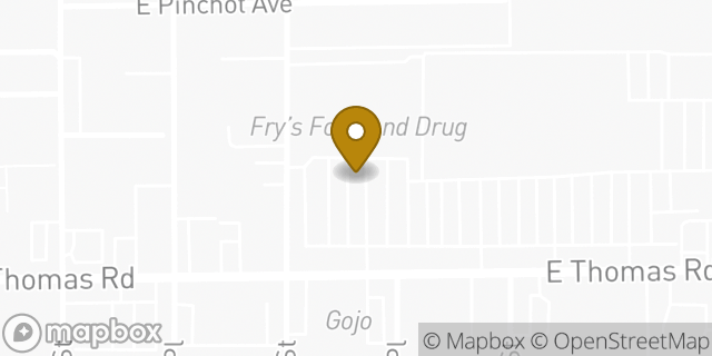 Map showing the location of Chase Bank in Phoenix, AZ 85016
