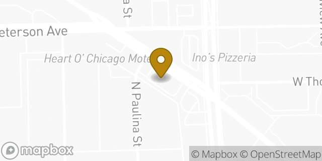 Map showing the location of Starbucks in Chicago, IL 60660