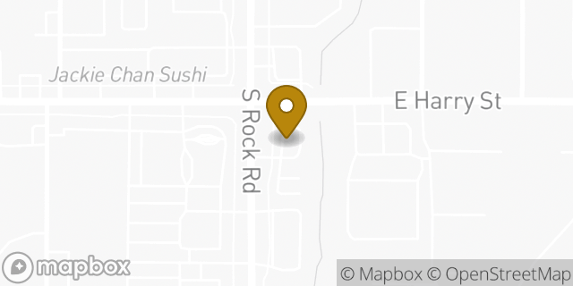 Map showing the location of Starbucks in Wichita, KS 67207