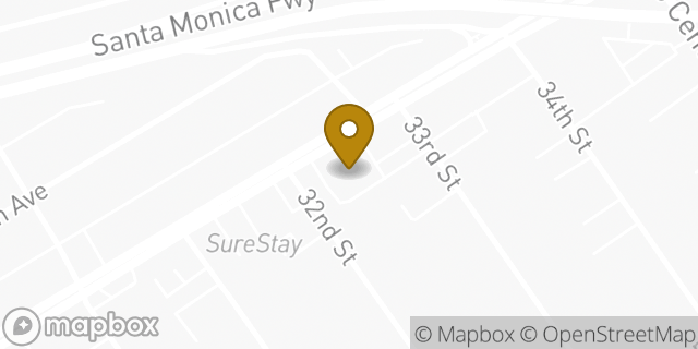 Map showing the location of Trader Joe's in Santa Monica, CA 90405