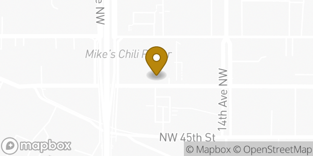 Map showing the location of The UPS Store in Seattle, WA 98107