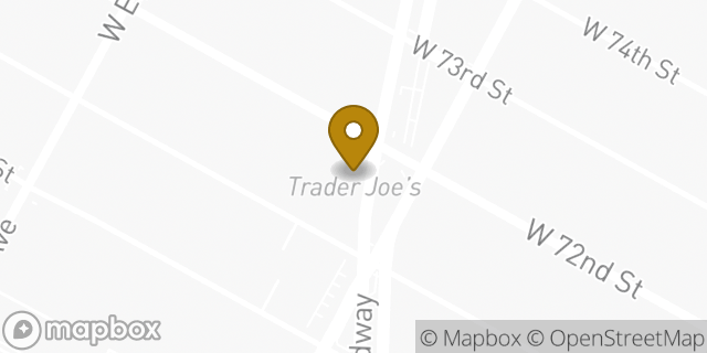 Map showing the location of Trader Joe's in New York, NY 10023
