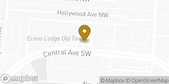 Map showing the location of McDonald's in Albuquerque, NM 87104