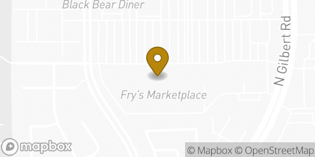Map showing the location of Starbucks in Gilbert, AZ 85233
