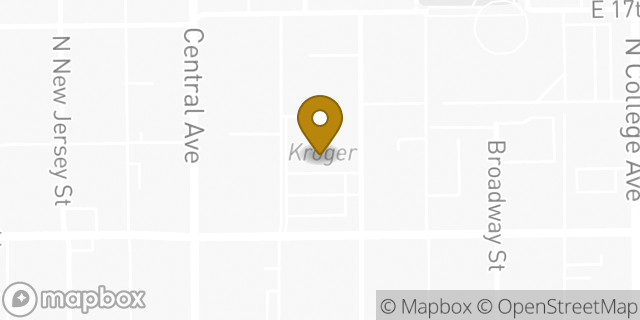 Map showing the location of Kroger in Indianapolis, IN 46202