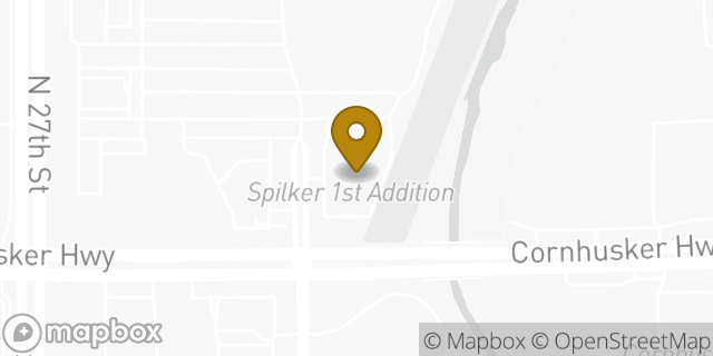 Map showing the location of AutoZone in Lincoln, NE 68504