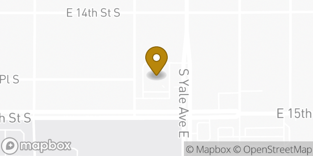 Map showing the location of Walgreens in Tulsa, OK 74112