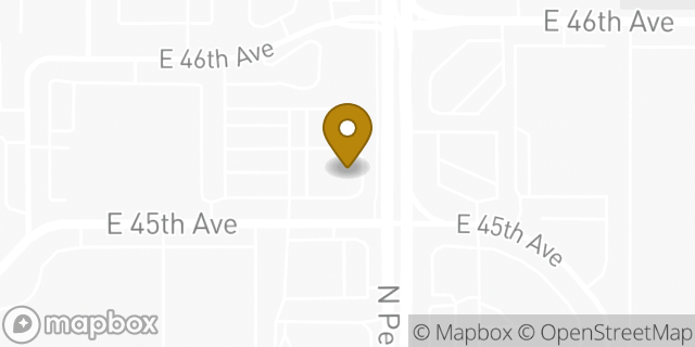 Map showing the location of Starbucks in Denver, CO 80239