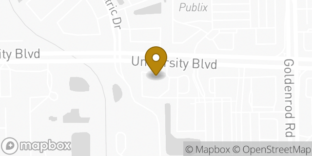 Map showing the location of Fifth Third Bank in Winter Park, FL 32792