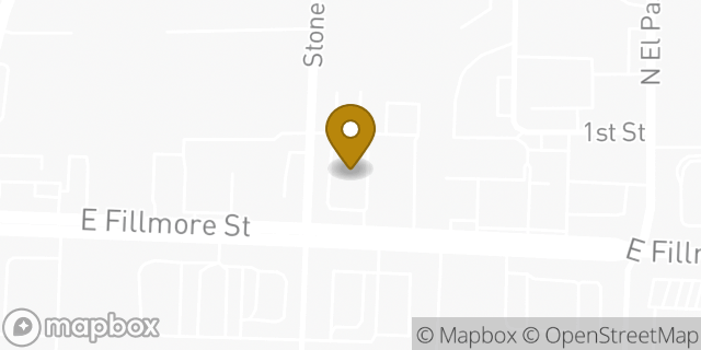 Map showing the location of McDonald's in Colorado Springs, CO 80907