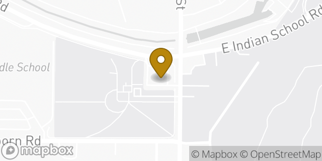 Map showing the location of Starbucks in Phoenix, AZ 85018