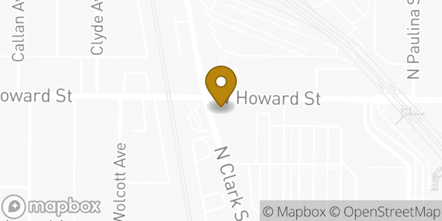 Map showing the location of Chase in Chicago, IL 60626