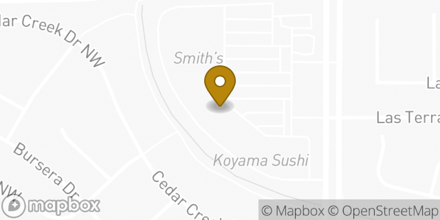 Map showing the location of The UPS Store in Albuquerque, NM 87120