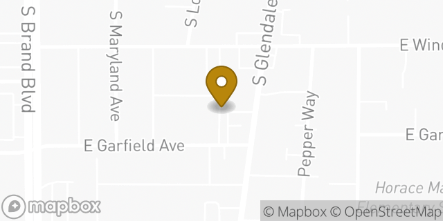Map showing the location of Enterprise Rent-A-Car in Glendale, CA 91205