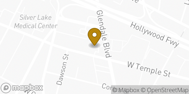 Map showing the location of Amazon Locker - Cave in Los Angeles, CA 90026