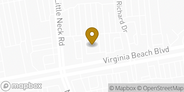 Map showing the location of Walgreens in Virginia Beach, VA 23452