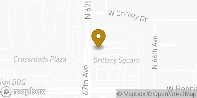 Map showing the location of AutoZone in Glendale, AZ 85304