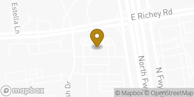 Map showing the location of Amazon Locker - Provo in Houston, TX 77090