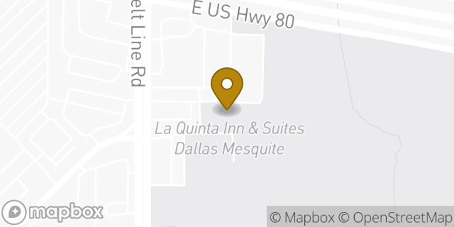 Map showing the location of La Quinta Inn & Suites Dallas Mesquite in Mesquite, TX 75149