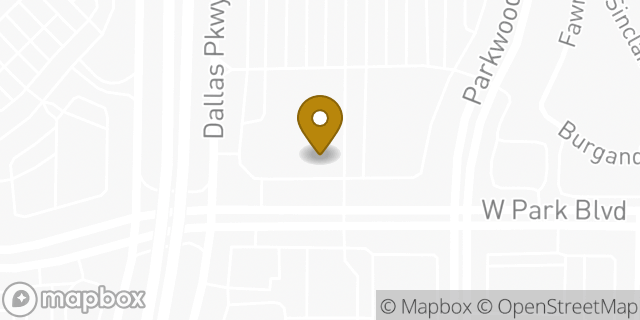 Map showing the location of Starbucks in Plano, TX 75093