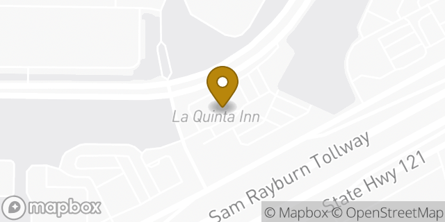 Map showing the location of La Quinta Inn and Suites by Wyndham Dallas Plano - The Colony in The Colony, TX 75056