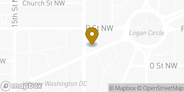Map showing the location of Chase Bank in Washington, DC 20005