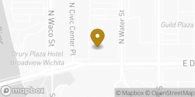 Map showing the location of Papa Johns Pizza in Wichita, KS 67202