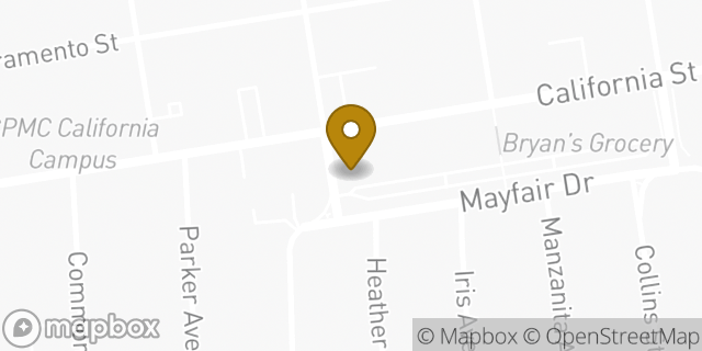 Map showing the location of Starbucks in San Francisco, CA 94118